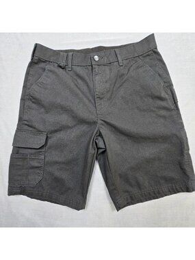 Brahma Mens Black Soot Cargo Shorts Size 34 Cotton & Recycled Polyester